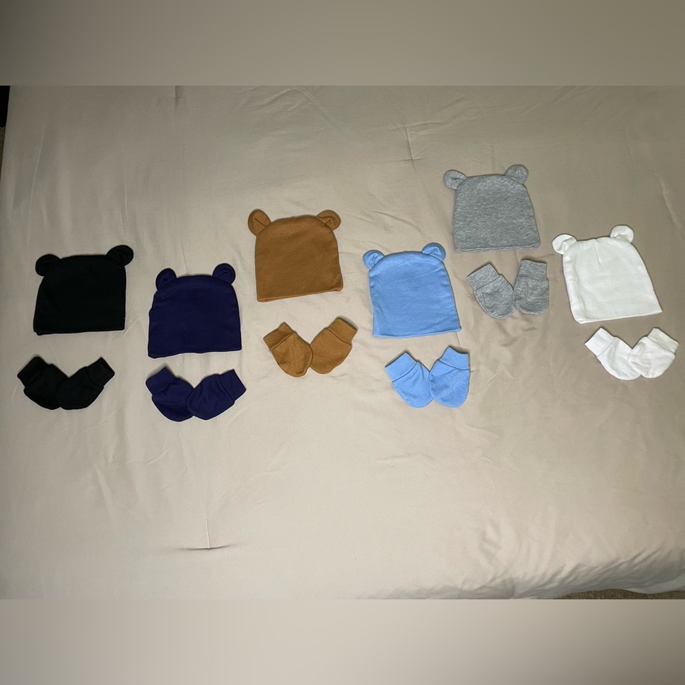 Sol on Mercari | 11 PC Assorted Baby Hat and Mittens Set